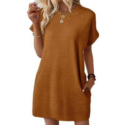 Penelope™ – Casual Minimalist Round Neck Summer Dress