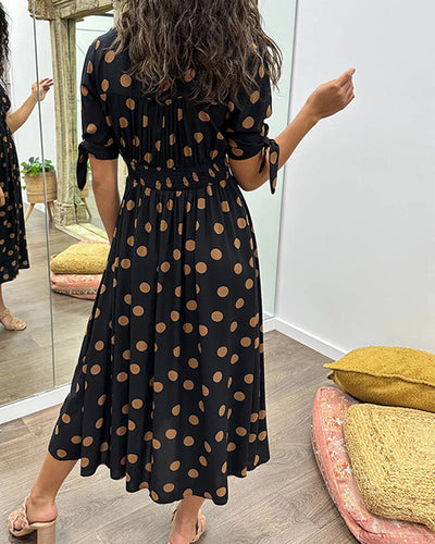 Hannah™ | Elegant Polka Dot Dress