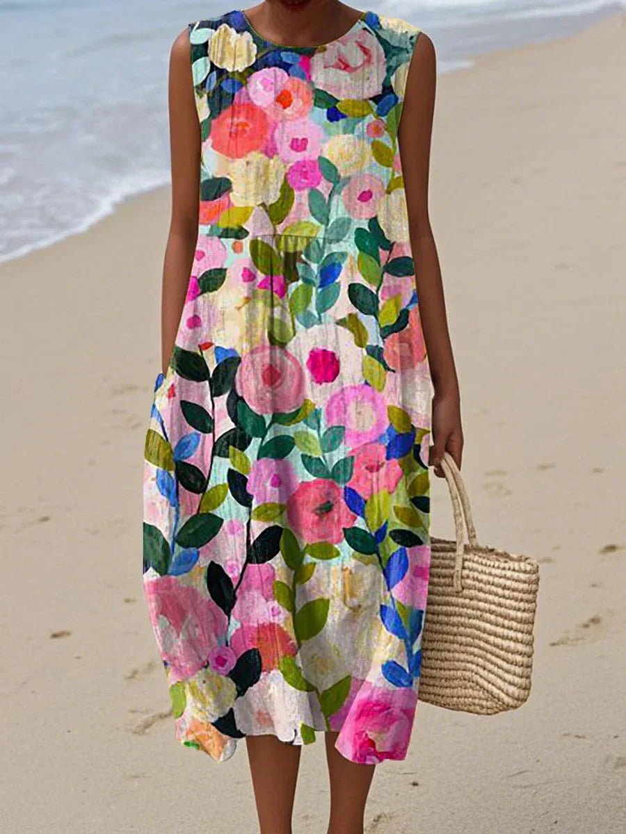 Eva™ | Sleeveless Floral Dress